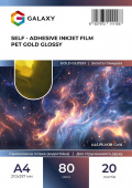 Фото Самоклеющаяся пленка Galaxy А4 (20л) 80мкм, Струйная печать, Holographic GOLD Glossy купить в MAK.trade