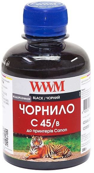 Чорнило WWM C45/B Canon MG2440/IP7240/E404/E514 (Black) 200ml | Купити в інтернет магазині