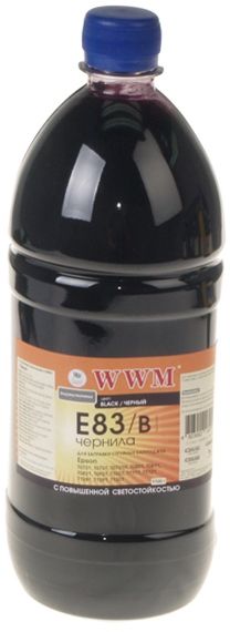 Чорнило WWM E83/B Epson Stylus Photo P50/T50/R270/PX660/ TX650/1410 (Black) 1000г Світлостійкі | Купити в інтернет магазині