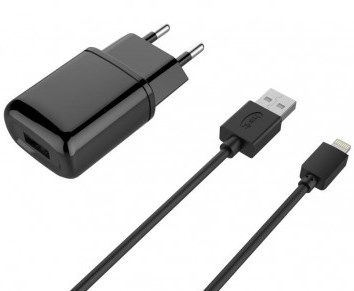 Зарядний пристрій HAVIT з роз'ємом USB 2A + кабель 1м Lightning