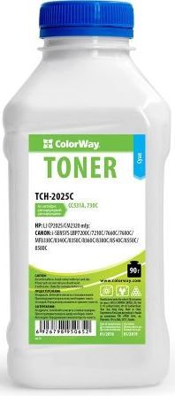 Тонер ColorWay (TCH-2025C) Cyan 90g для HP CLJ CP1215/1515