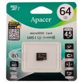 Фото Карта памяти APACER microSDHC 64GB Class 10 UHS-I no adapter купить в MAK.trade