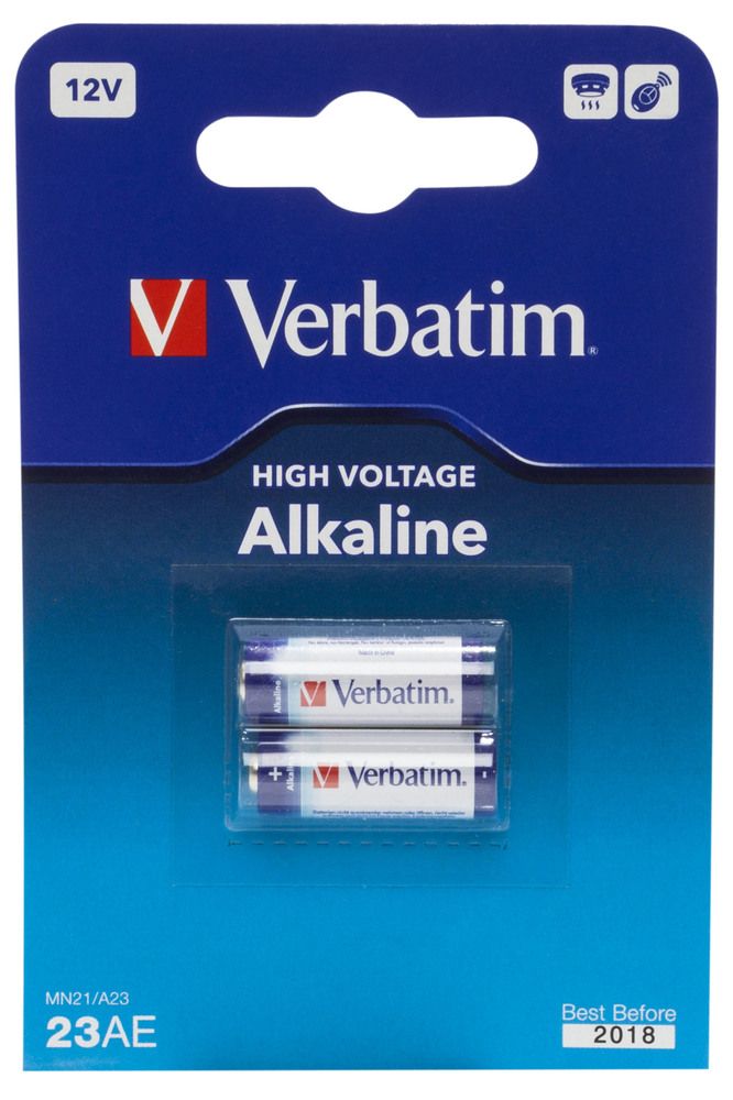 Батарейка Verbatim A23 (2шт/уп) 12 V | Купити в інтернет магазині