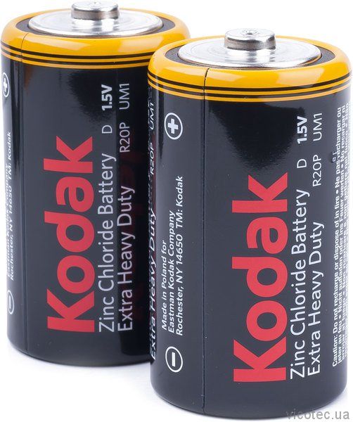 Батарейка Kodak Extra Heavy Duty R20 (10шт/уп) D | Купити в інтернет магазині