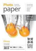Фото ColorWay А4 (100л) 125г/м2 универсальная глянцевая фотобумага (струйная + лазерная печать) купить в MAK.trade
