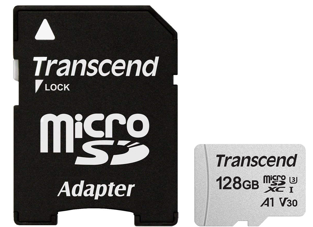 Карта пам'яті Trancend microSDXC 300S 128GB card Class 10 UHS I U3 + SD adapter | Купити в інтернет магазині