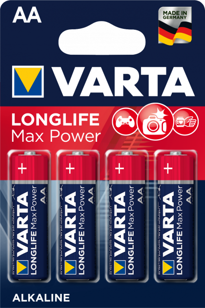 Батарейка VARTA LONGLIFE Max Power Alkaline LR06 (20шт/уп) АА