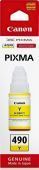 Фото Оригинальные чернила Canon GI-490 Pixma G1400/G2400/G3400/ G4400 (Yellow) 70ml (0666C001) купить в MAK.trade