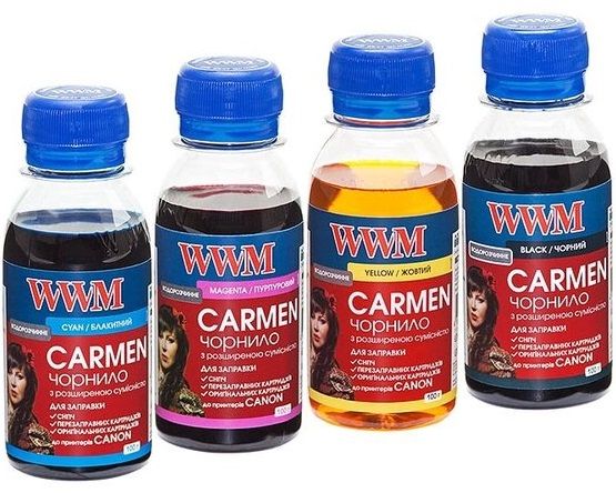 Комплект чорнил WWM Carmen для Canon (B/C/M/Y) 4x100ml Універсальний | Купити в інтернет магазині
