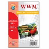 Фото WWM 10х15 (100л) 260г/м2 глянцевая фотобумага купить в MAK.trade