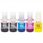 Фото Комплект чернил WWM 105 Epson L7160/7180 (BP/C/M/PB/Y) 5x140ml купить в MAK.trade
