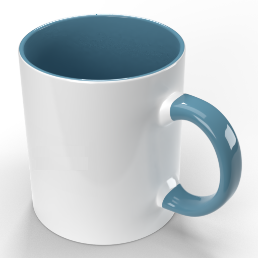 Чашка для сублімації Magic best (425 мл) Блакитна всередині + ручка (36шт/уп) | Купити в інтернет магазині