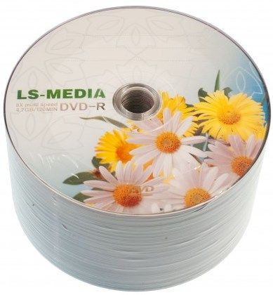 DVD+R LS-Media 4,7Gb (bulk 50) 16x ромашки | Купити в інтернет магазині