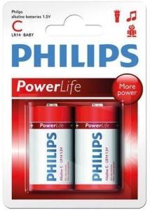 Батарейка Philips PowerLife LR14 (2шт/уп) C | Купити в інтернет магазині