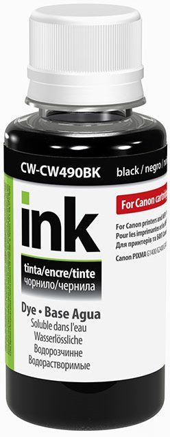 Пігментне чорнило ColorWay CW-CP490BK01 Canon G1400/G2400/G3400 (Black Pigment) 100ml | Купити в інтернет магазині