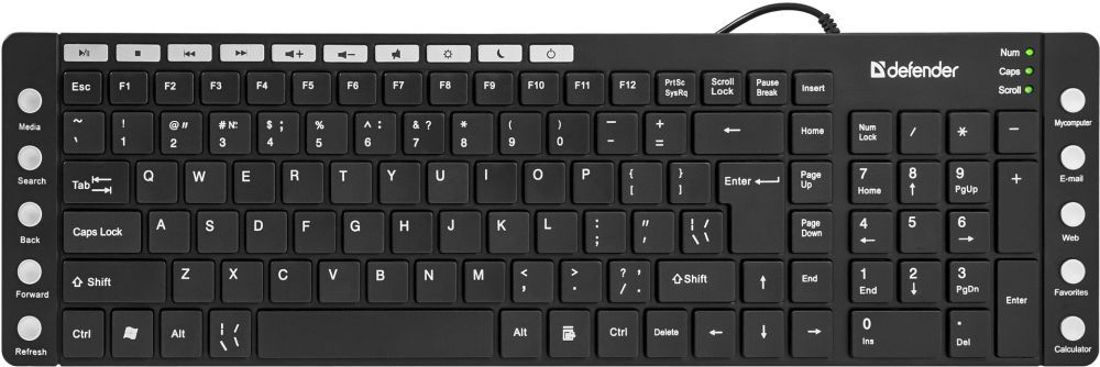 Клавіатура провідна Defender OfficeMate MM-810 USB Black