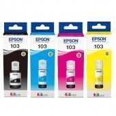 Фото Комплект Оригинальных чернил Epson (103)  (B/C/M/Y) 4х65ml купить в MAK.trade