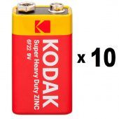 Фото Батарейка Kodak Extra Heavy Duty 6F22 (10шт/уп) 9V Крона купить в MAK.trade