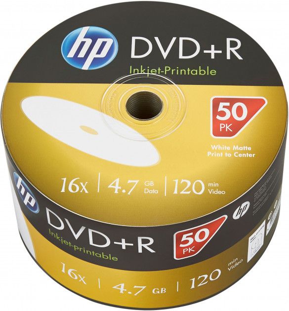DVD+R Hewlet Packard 4,7Gb (bulk 50) 16x Printable | Купити в інтернет магазині