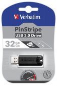 Фото Flash-память Verbatim PinStripe 32Gb USB 3.0 Black купить в MAK.trade