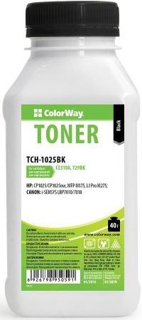 Тонер ColorWay (TCH-1025BK) Black 40g для HP CLJ CP1025/Pro 100/M175