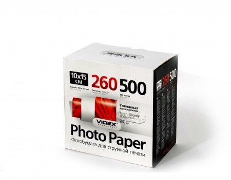 Videx 10x15 (500л) 260г/м2 глянсовий фотопапір