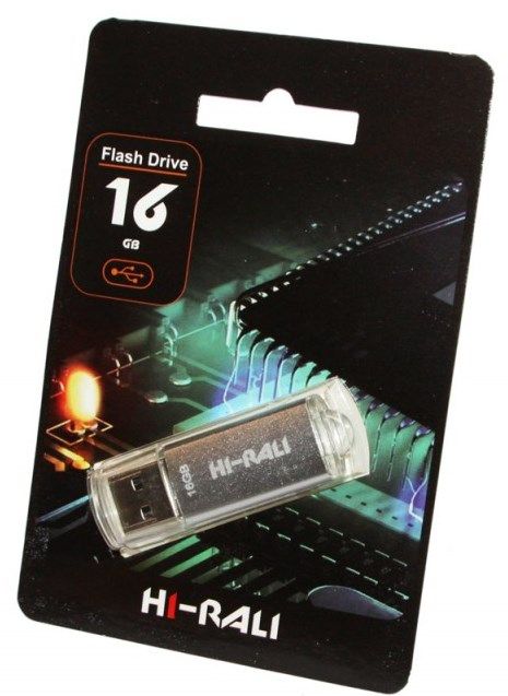 Flash-пам'ять Hi-Rali Rocket series Silver 16Gb USB 2.0 | Купити в інтернет магазині