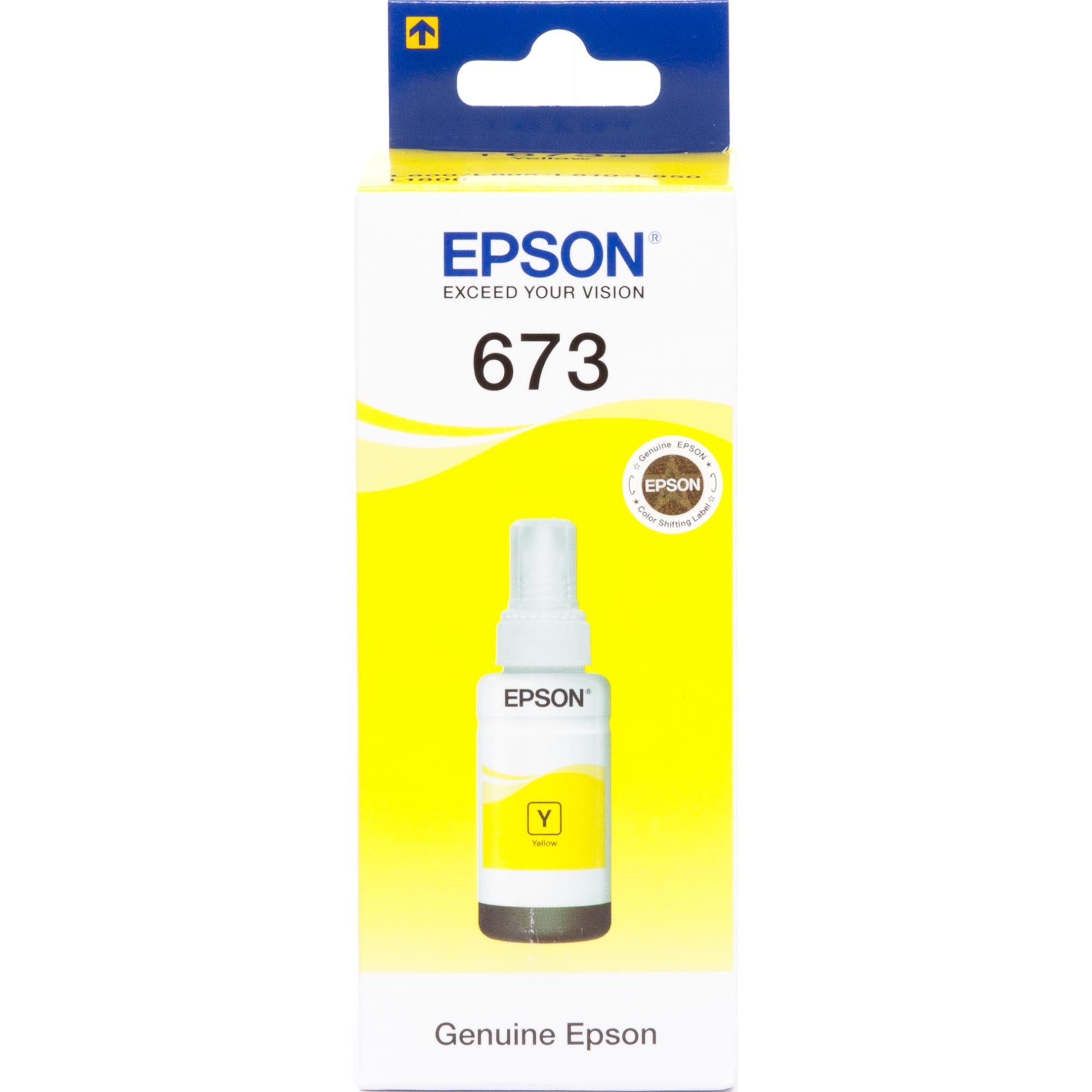 Оригінальне чорнило Epson L800/L805/L810/L850/L1800 (Yellow) 70ml (C13T67344A)