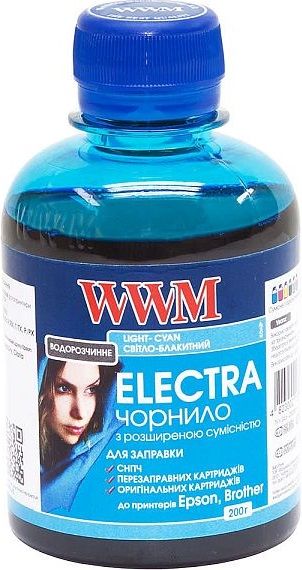 Чорнило WWM EU/LC Epson Electra (Light Cyan) 200ml | Купити в інтернет магазині