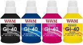 Фото Комплект чернил WWM GI-40 Canon PIXMA G5040/G6040/G7040 (BP/C/M/Y) 4x190ml купить в MAK.trade