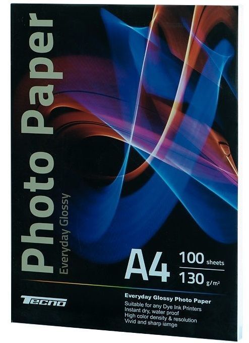 Tecno А4 (100л) 130г/м2 глянсовий фотопапір | Купити в інтернет магазині