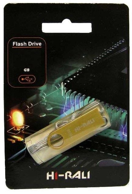 Flash-пам'ять Hi-Rali Shuttle series Gold 16Gb USB 2.0 | Купити в інтернет магазині