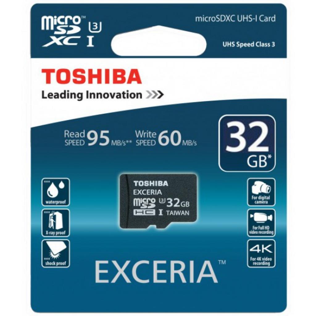 Карта пам'яті Toshiba microSDHC 32GB Class 10 UHS-I U3 + adapter | Купити в інтернет магазині