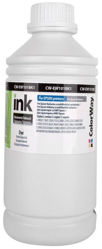 Чорнило ColorWay до Epson CW-EW101BK1 L100/L110/L200/L210/L355 (Black) 1000ml | Купити в інтернет магазині