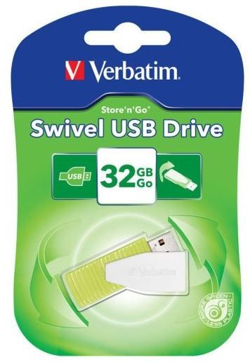 Flash-пам'ять Verbatim Swivel 32Gb USB 2.0 Green | Купити в інтернет магазині