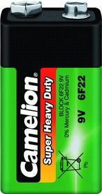 Батарейка Camelion Green 6F22 (10шт/уп) 9V Крона | Купити в інтернет магазині