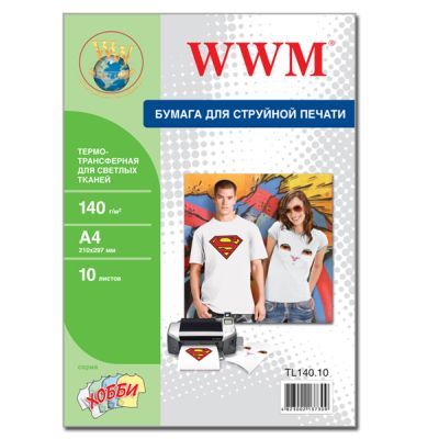 WWM A4 (10л) 140г/м2 термотрансфер на світлу тканину | Купити в інтернет магазині