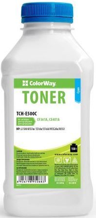 Тонер ColorWay (TCH-E500C) Cyan 150g для HP CLJ Enterprise 500 Color M551 | Купити в інтернет магазині