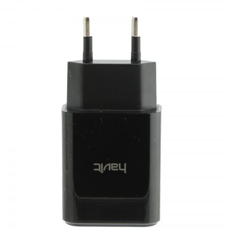 Зарядний пристрій HAVIT HV-H140 Dual usb charger 2.4 A Black | Купити в інтернет магазині