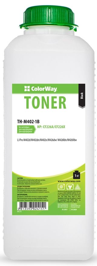 Тонер ColorWay (TH-M402-1B) 1kg для HP LJ Pro M402/M426 | Купити в інтернет магазині