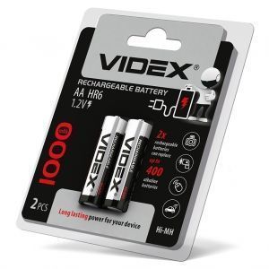 Аккумулятор Videx Ni-MH R06 1000mAh (2шт/уп)