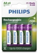 Акумулятор Philips R6 Ni-MH 2500mAh (4шт/уп)