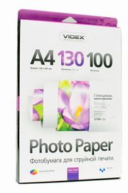 Videx А4 (100л) 130г/м2 глянцевий фотопапір