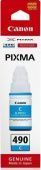 Фото Оригинальные чернила Canon GI-490 Pixma G1400/G2400/G3400/ G4400 (Cyan) 70ml (0664C001) купить в MAK.trade