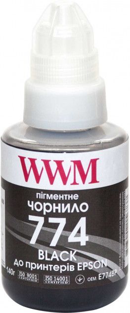 Пігментне чорнило WWM Epson (774) L605/L655/L1455/M100/M200 (Black Pigment) 140ml (E774BP) | Купити в інтернет магазині