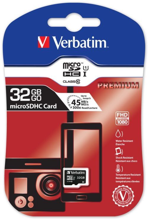 Карта пам'яті Verbatim microSDHC 32GB Class 10 Premium UHS-I 300x nо adapter | Купити в інтернет магазині
