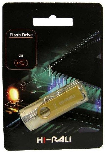 Flash-пам'ять Hi-Rali Shuttle series Gold 8Gb USB 2.0 | Купити в інтернет магазині