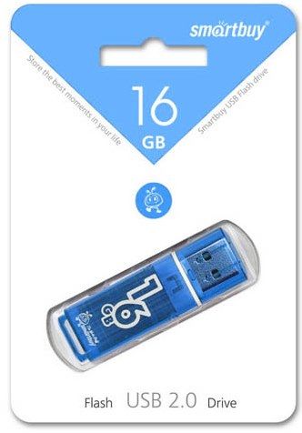 Flash-пам'ять Smartbuy Glossy series Blue 16Gb USB 2.0 | Купити в інтернет магазині