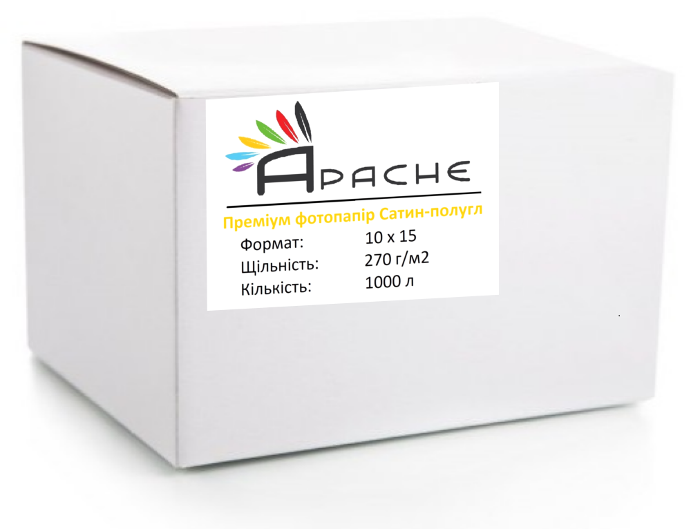 Фотопапір Apache 10x15 (1000л) 270г/м2 Преміум Сатин напівглянець | Купити в інтернет магазині