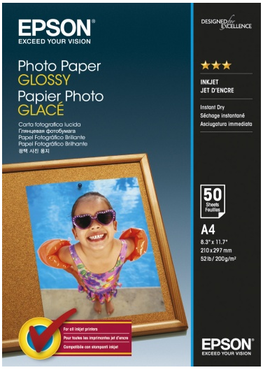 Epson A4 (50л) 200г/м2 глянсовий фотопапір | Купити в інтернет магазині